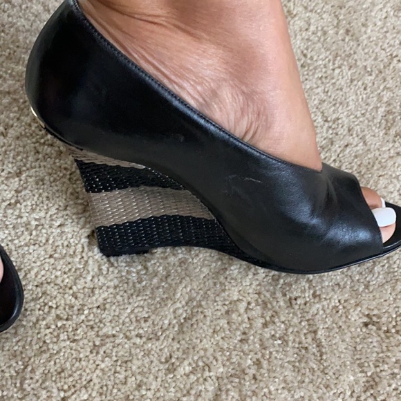 Burberry Reyard Peep Toe Wedge Pump - Picture 4 of 13